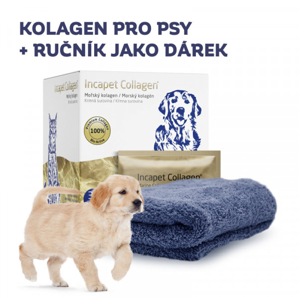 Incapet Collagen - kolagen pro psy s ručníkem navíc
